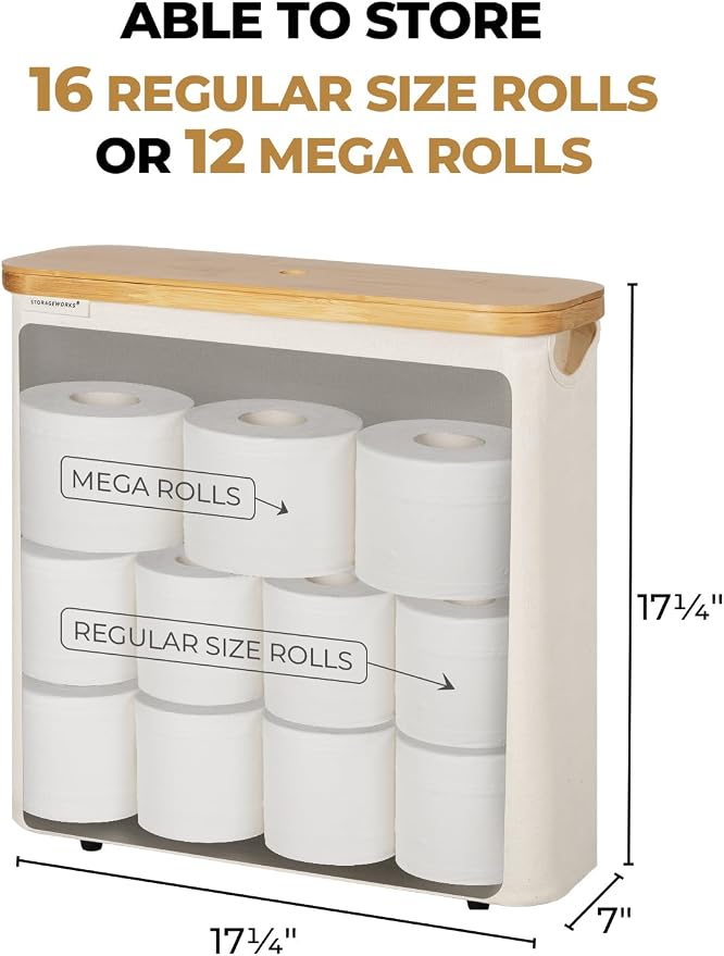 StorageWorks Large Toilet Paper Storage - Image 2