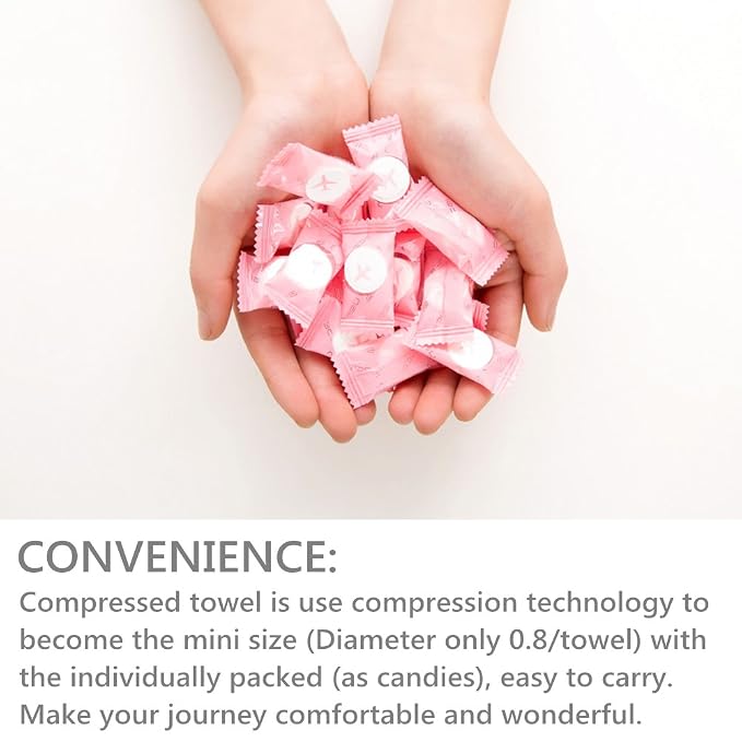 VanFn Disposable Towel, Compressed Towel, Mini Disposable Compressed Washcloth - Image 3