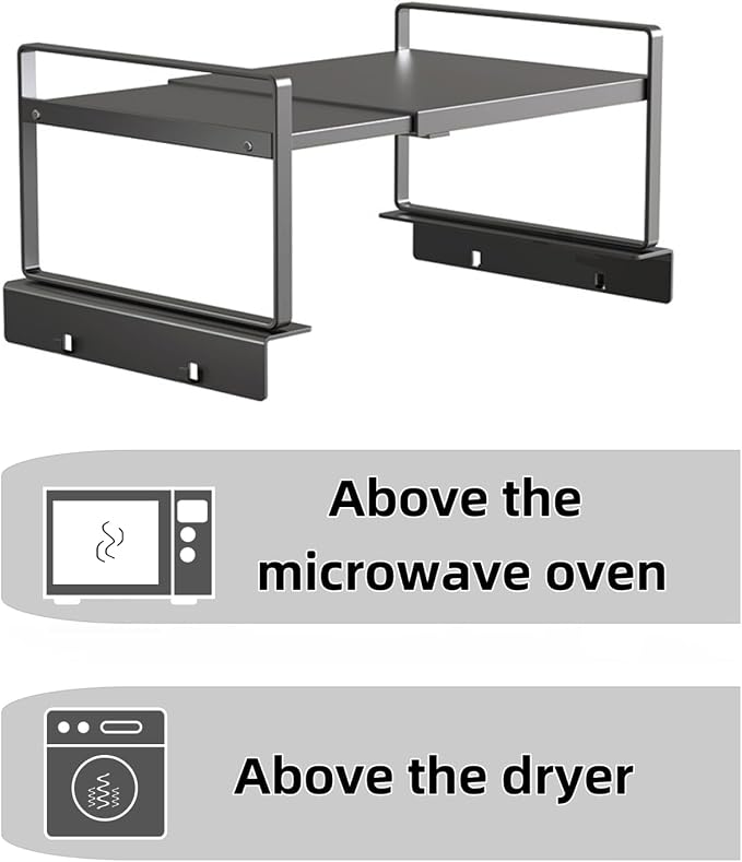 Adjustable Fridge Top Storage Rack, 20.8"-36.6" Expandable Organizer Shelf - Image 8
