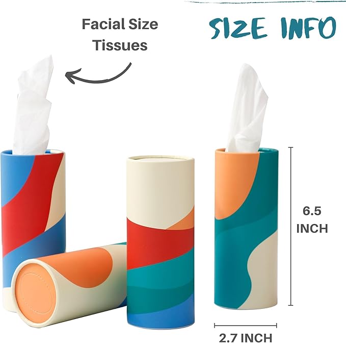Small Car Tissues Holder with Facial Tissues - Image 2