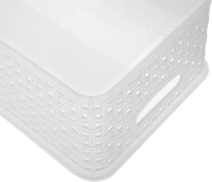 Clear Woven Plastic Storage Baskets - Image 4