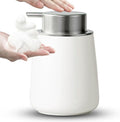 Foaming Soap Dispenser - 12 Oz White Ceramic Foam Hand Soap Dispenser by AZMOYAC