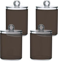 Brown Qtip Holder Organizer Dispenser Cotton Swabs Cans Plastic Jars by SHJI