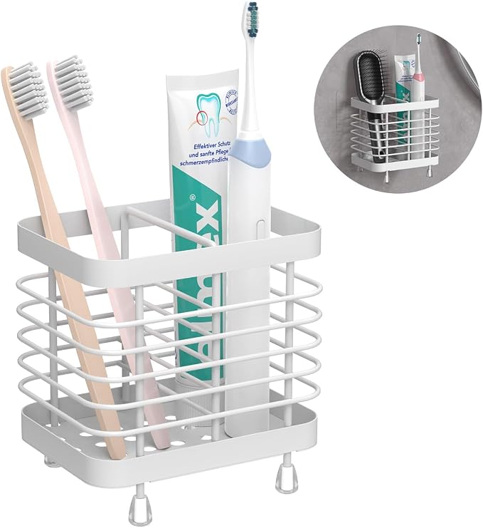 Luxspire Toothbrush Holders for Bathroom, Stainless Steel Electric Toothbrush - Image 9