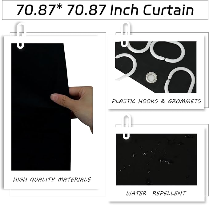 Black Bathroom Accessories Set, 9-Piece Bathroom Accessory Sets Complete - Image 6
