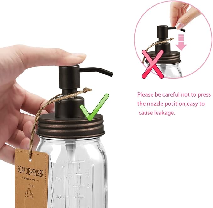 Amolliar Mason Jar Bathroom Accessories Set - Image 2