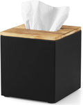 Black Tissue Box Cover Square by Unknown