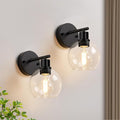Set of 2 Black Modern Bathroom Wall Sconces, Up & Down Reversible Bathroom by Indoibrightenyourbathroom
