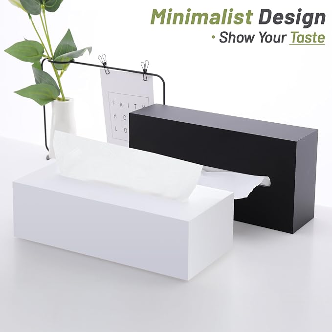 SANRUI Acrylic Facial Tissue Box Cover Holder - Image 5