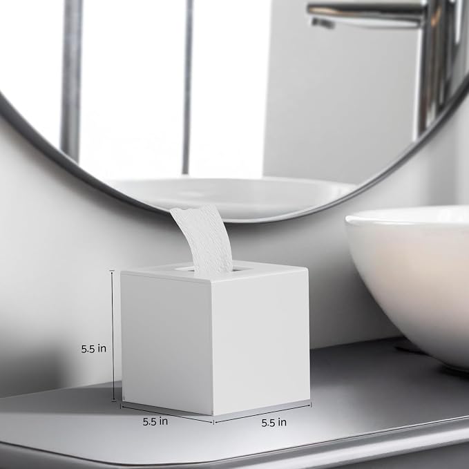 HIIMIEI Acrylic Tissue Box Cover Decorative Square Tissue Holder Napkin - Image 3