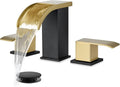 gotonovo Waterfall 8 inch Widespread Bathroom Faucet Set Bathroom Sink Faucet 3 by HOME