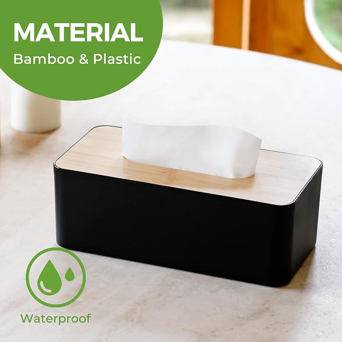 Tissue Box Cover, Rectangle Tissue Box Holder - Image 3