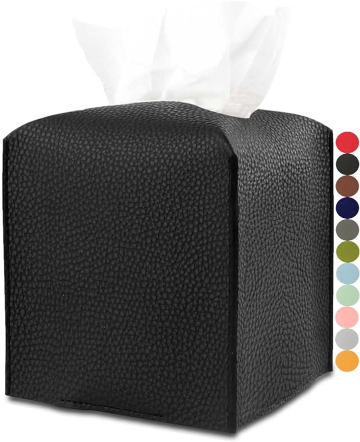 Leather Tissue Box Cover Square – Tissue Holder by JESMINI