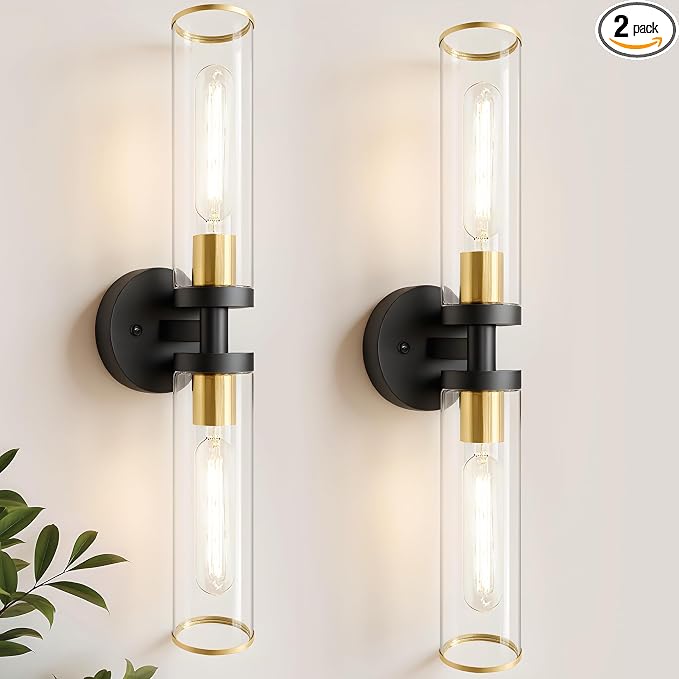 Wall Sconces Set of Two, Hardwired Modern Sconces Wall Decor Set of 2 Wall Light by Aulaiyi