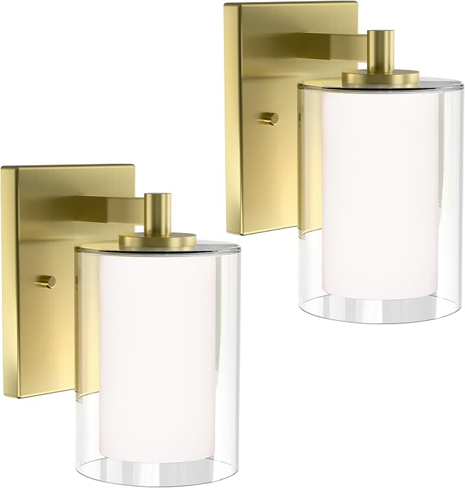 Wall Sconces Set of Two: Bathroom Sconce of 2, E26 Base Hardwired Farmhouse by Unknown
