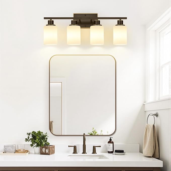 4-Light Bathroom Light Fixtures, Modern Bathroom Wall Lamp - Image 6