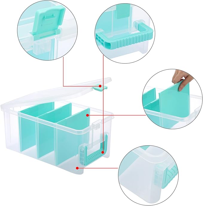 BTSKY Clear Plastic Dividing Storage Box - Image 5