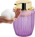 Purple Foaming Soap Dispenser, Glass Foam Hand Soap Dispenser by Tonxus