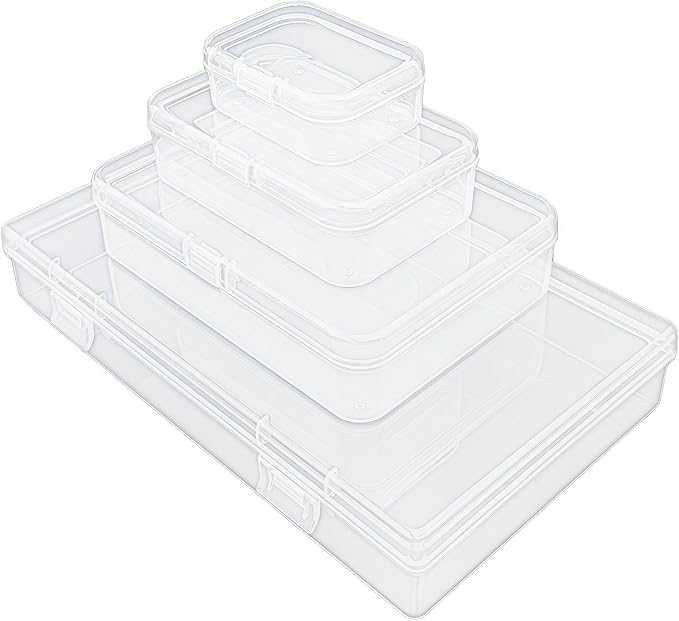 96 Pack Rectangular Clear Plastic Storage Containers Box - Image 7