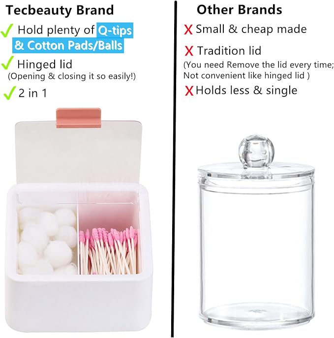 Tecbeauty 2pcs Qtips Holder - Image 6