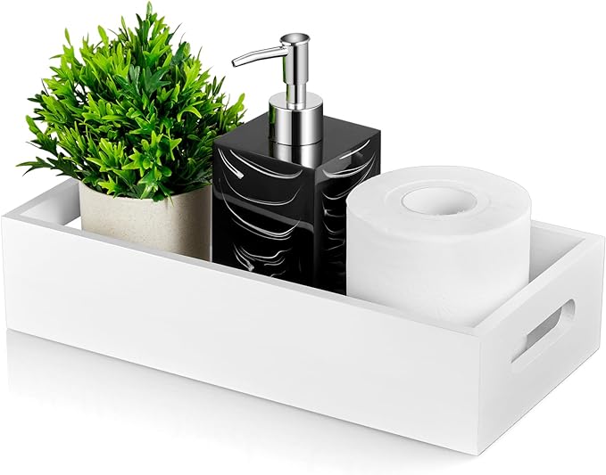 ALELION White Bathroom Basket by ALELION