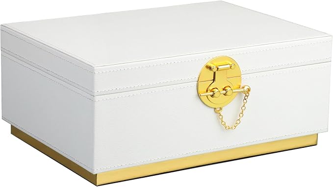 HofferRuffer Elegant Faux Leather Decorative Box, Storage Jewelry Box Organizer by HofferRuffer