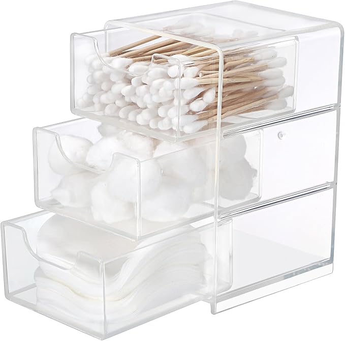Hipiwe Acrylic Drawer Organizer Qtip Holder - Image 8