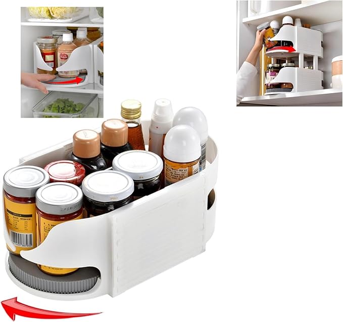 Refrigerator Lazy Susan Turntable, 360°Rotate Fridge Turntable Organizer by Unknown