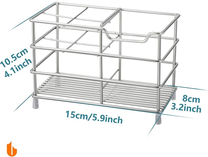 Urbanstrive 304 Stainless Steel Bathroom Toothbrush Holder Toothpaste Holder - Image 2