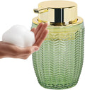 Green Foaming Soap Dispenser, Glass Foam Hand Soap Dispenser by Tonxus