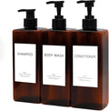 Shampoo and Conditioner Dispenser Set, 500ml Soap Dispenser 16.9oz Shower by Unknown