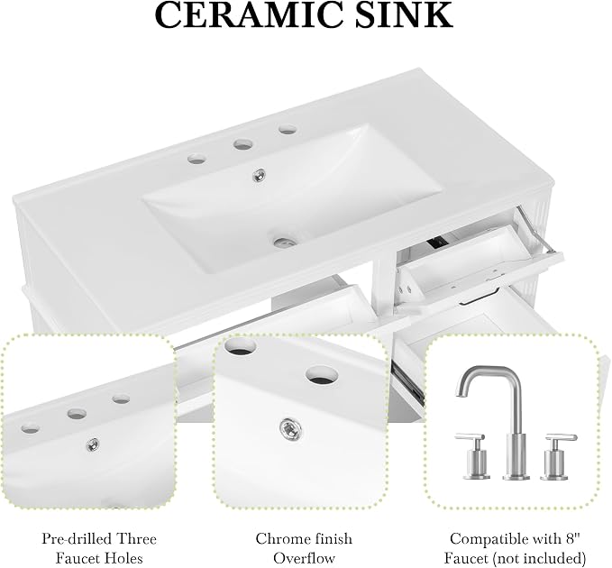 Harper & Bright Designs 36" Bathroom Vanity - Image 6