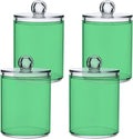 Navy Green Qtip Holder Organizer Dispenser Cotton Swabs Cans Plastic Jars by SHJI