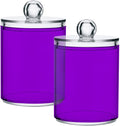Purple Qtip Holder Organizer Dispenser Cotton Swabs Cans Plastic Jars by SHJI