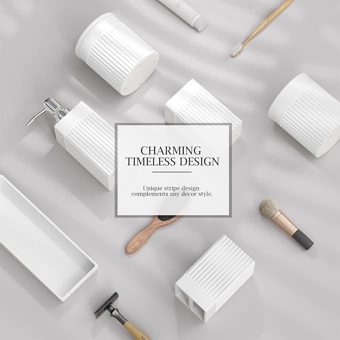 6-Piece White Bathroom Set - Image 7