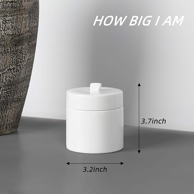 LEETOYI Ceramic Cotton Swabs Holder Organizer - Image 2