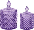R FLORY 2 Pack Qtip Holder Glass Apothecary Jars by FLORY