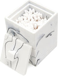 Qtip Holder with Lid, Bathroom Resin qtip holder dispenser, Cotton Swab by HOME