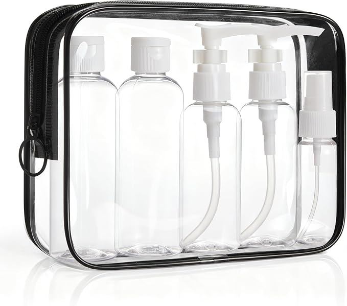 BAGSMART 7 Pack Clear Toiletry Bag by BAGSMART