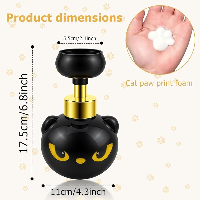 Cute Cat Paw Foam Soap Dispenser, Spooky Cat Lover Gift - Image 2