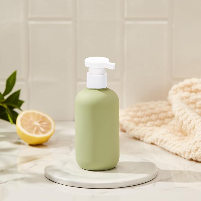 Qeuly Squeeze Bottles with Pump Dispenser and Flip Cap, 8.8 oz Refillable - Image 6