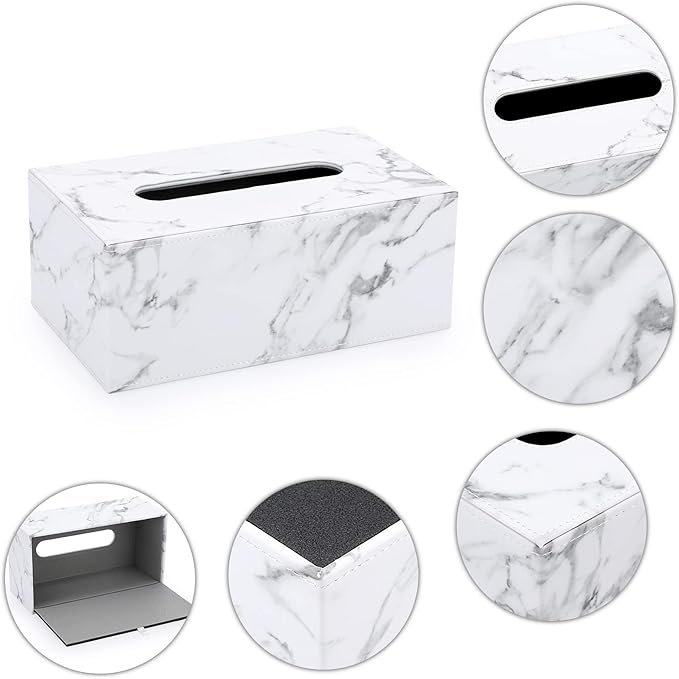 Sumnacon Rectangular Leather Tissue Box Cover - Image 4