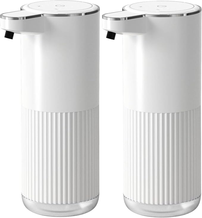 2Pack Automatic Soap Dispenser, Touchless Foaming Soap Dispenser Bathroom by Fiecco