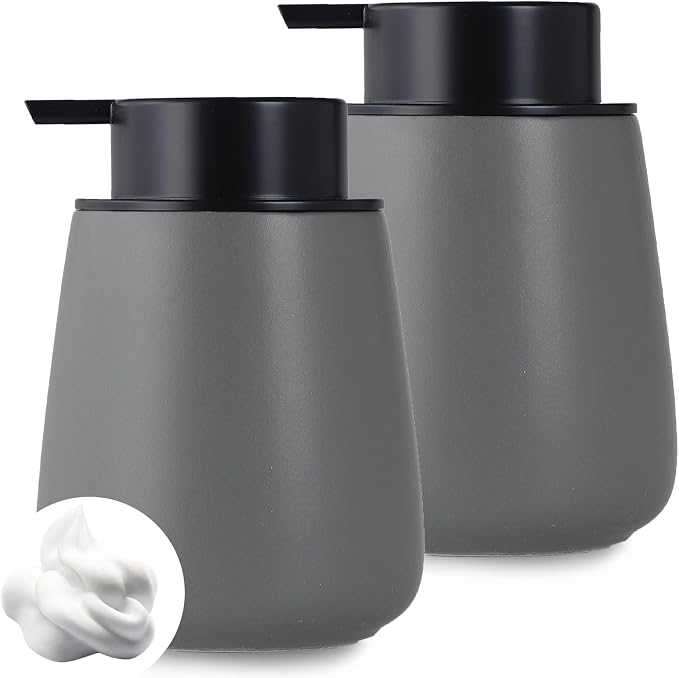 12Oz Grey Foaming Soap Dispenser by Eyrozia