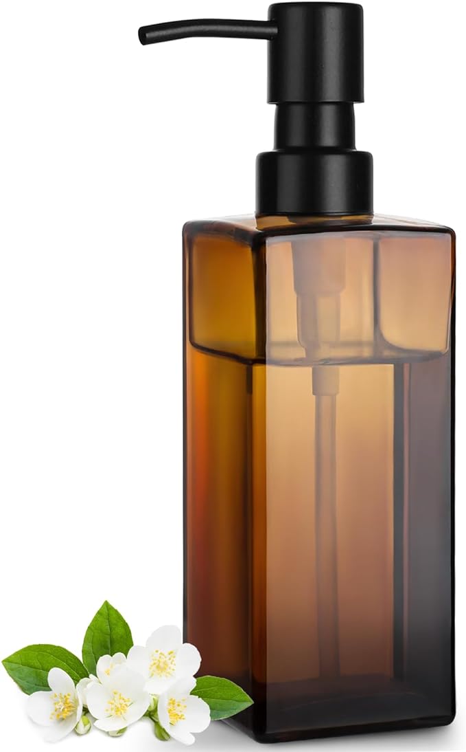 GMISUN Amber Glass Soap Dispenser, Hand Soap Dispenser by GMISUN