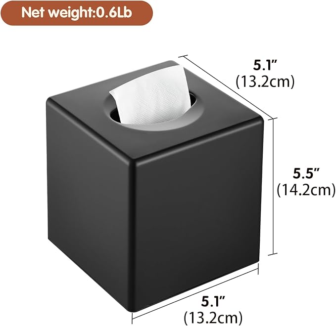 Tissue Box Cover, Square Facial Tissue Holder Storage - Image 3
