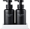 MaisoNovo Glass Foaming Soap Dispenser | Black Glass Black Pumps x 2 by MaisoNovo-TheArtofSustainableLiving