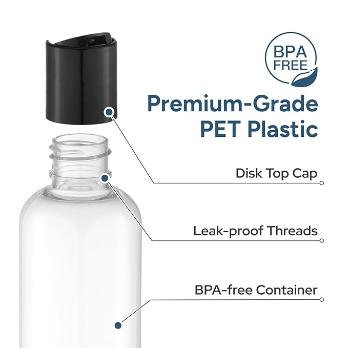 Travel Bottles for Toiletries 3.4 oz TSA Approved - Image 3