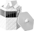 Creative Scents Quilted Mirror Q-Tip Holder, Decorative Bathroom Vanity Cotton by CreativeScents