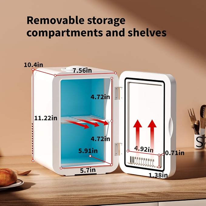8L Portable Mini Fridge Cool and Warm Dual Function Compact Refrigerator 0-10°C - Image 7